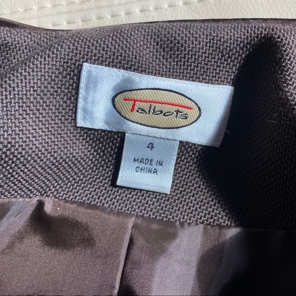 Talbots Womens Brown Silk/Wool Coat Size 4 - Picture 3 of 9